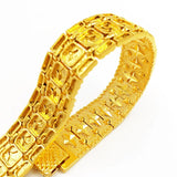 24K Dragon Pattern Bracelet Pure 999 Golden Plated Jewelry