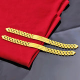 24K Dragon Phoenix Flower Bracelet Women Men Pure 999 Golden Plated Bangle