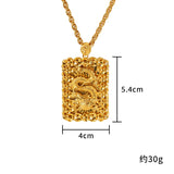 Real 24K Filled Dragon Pendant for Men Delicate Dragon Pendants Anniversary Gift