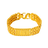 24K Fu Character Bracelet 999 Golden Plated Bangle