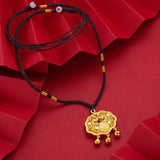 Real 24K Lock Pendant Necklace for Men Baby Pure 999 Chains Wedding Jewelry