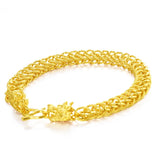 Real 24K Jewelry Bracelets for Women Men Fine Pulseira Feminina Argent 925