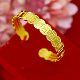 24K Plated Bracelet for Women Female Link Chains Women's Bracelets Bangle