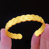 24K Plated Bracelet for Women Female Link Chains Women's Bracelets Bangle