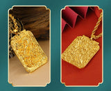 24K Plated Dragon Pendant Men's Jewelry Necklace Wedding Party