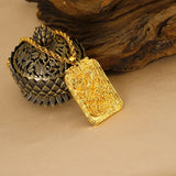 24K Plated Dragon Pendant Men's Jewelry Necklace Wedding Party