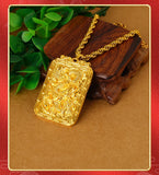 24K Plated Dragon Pendant Men's Jewelry Necklace Wedding Party