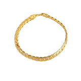 24K Plated Rope Bracelet Women Men Chains Bracelet Bangle Jewelry