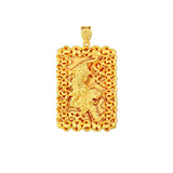 24K Tiger 3D Relief Pendant 999 Solid Wedding Jewelry