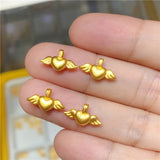 Real 24K Yellow Pendant 999 Heart Necklace Pendant