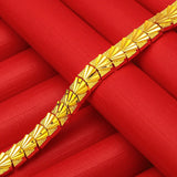 Real 24k Clover Shell Shaped Bracelet for Women Bride Mom Wedding