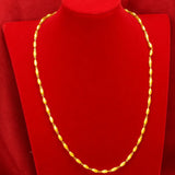 24k Pure Jingling Bell Pendant Necklace for Women Bride Wedding Jewelry