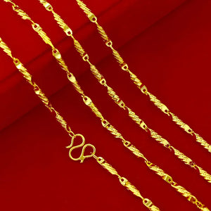 24k Pure Jingling Bell Pendant Necklace for Women Bride Wedding Jewelry