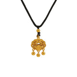 24k Pure Gold Ruyi Lock Pendant Necklace for Women Baby Birthday