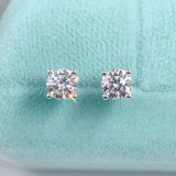 2ct D Moissanite Round Stud Earrings 925 Sterling Silver Wedding Jewelry