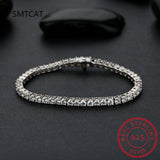 Sparkling 3/4mm Moissanite Tennis Bracelet - 925 Sterling Silver