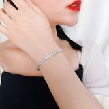 4mm Moissanite 925 Silver Bracelet