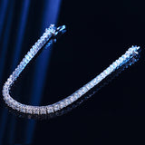 Sparkling 4mm Moissanite Diamond Bracelet 925 Silver