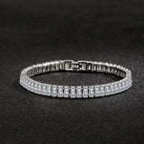 Sparkling 4mm Moissanite Diamond Bracelet 925 Silver