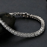 4mm Moissanite Full Diamond 925 Silver Bracelet Women