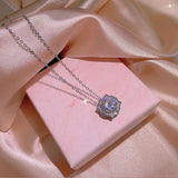 5A Moissanite Pendant Necklace 925 Sterling Silver Wedding Fine Jewelry