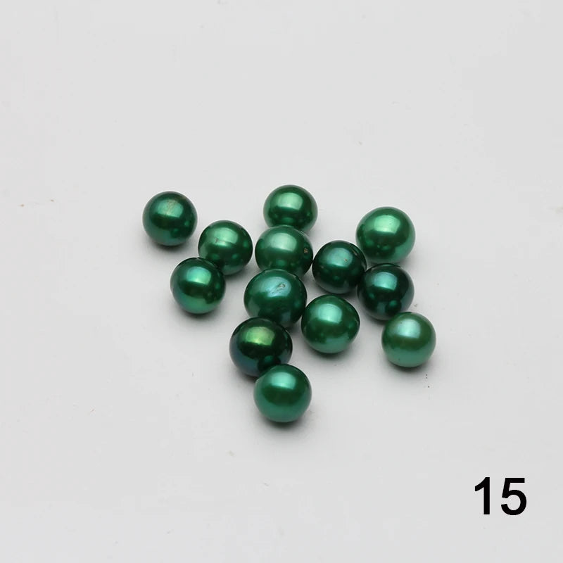 Natural Colorful Freshwater Pearls 6-8mm Round Pearl Beads