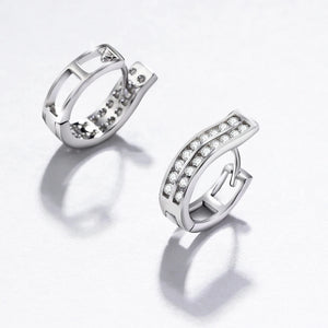 Real 92.5% Silver Hoop Earrings Fine Jewelry Sterling Silver Brincos Gift