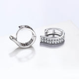 Real 92.5% Silver Hoop Earrings Fine Jewelry Sterling Silver Brincos Gift