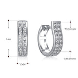 Real 92.5% Silver Hoop Earrings Fine Jewelry Sterling Silver Brincos Gift