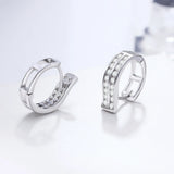 Real 92.5% Silver Hoop Earrings Fine Jewelry Sterling Silver Brincos Gift