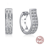 Real 92.5% Silver Hoop Earrings Fine Jewelry Sterling Silver Brincos Gift