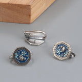 925 Silver Chinese Hook Buckle Retro Button DIY Material