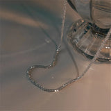 Real 925 Silver Anklet Minimalism Sparkle Silver Jewelry Boho Charms Jewelry