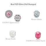 925 Silver Essence Mosaic Charm for Bracelets Bangles