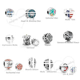 925 Silver Angel Beads Enchanted Rose Charms Fits Bracelets