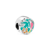 925 Silver Angel Beads Enchanted Rose Charms Fits Bracelets
