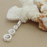 925 Silver Love Round Hand Chain Necklace For Women
