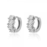 925 Silver Small Hoop Earrings Ear Buckle Piercing Jewelry