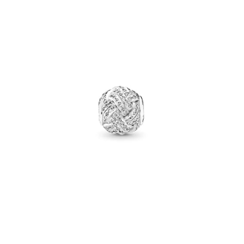 925 Silver Patience Sparkling Charm Bead Fits Thin Bracelets