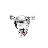 925 Silver Fox Dangles Girls Charms Hedgehog Beads DIY Jewelry