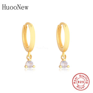 925 Silver Zirconia Stone Hoop Earrings for Women