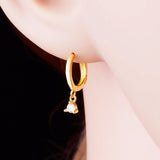 925 Silver Zirconia Stone Hoop Earrings for Women