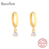 925 Silver Zirconia Stone Hoop Earrings for Women