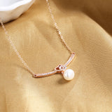 925 Silver Heart Pendant & Freshwater Pearl Chain Necklace