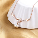 925 Silver Heart Pendant & Freshwater Pearl Chain Necklace