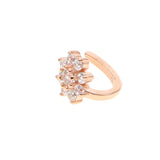 925 Silver Flower Ear Cuff Earring CZ No Pierced Hoop Delicate