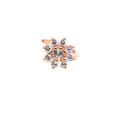925 Silver Flower Ear Cuff Earring CZ No Pierced Hoop Delicate