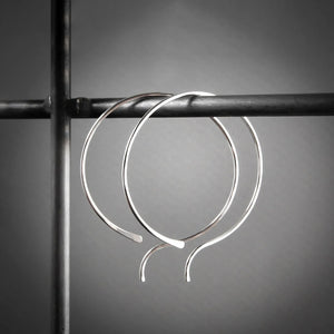 925 Silver Hoop Earrings Minimalism Jewelry for Women