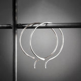 925 Silver Hoop Earrings Minimalism Jewelry for Women