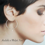 925 Silver Hoop Earrings Minimalism Jewelry for Women